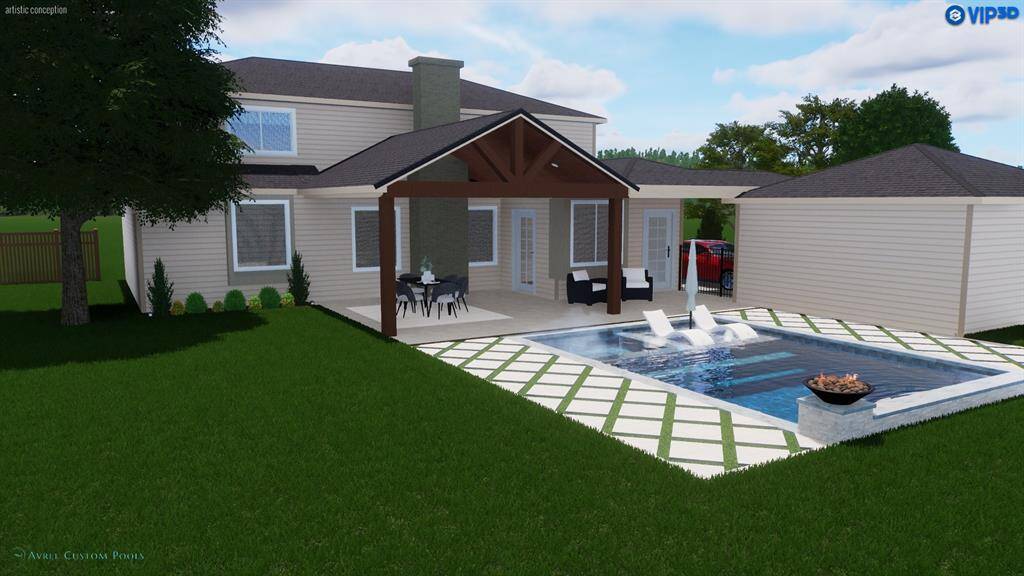 If you desire a pool, here is a custom pool design by Avree Custom Pools
