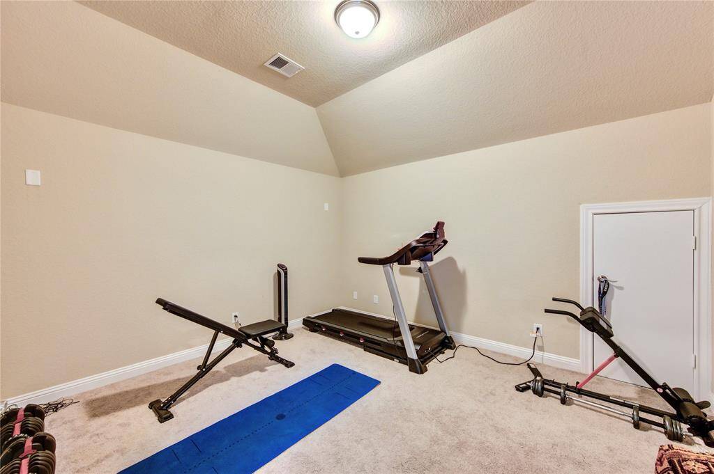 Multi-purpose Room currently set up as a Home Gym
