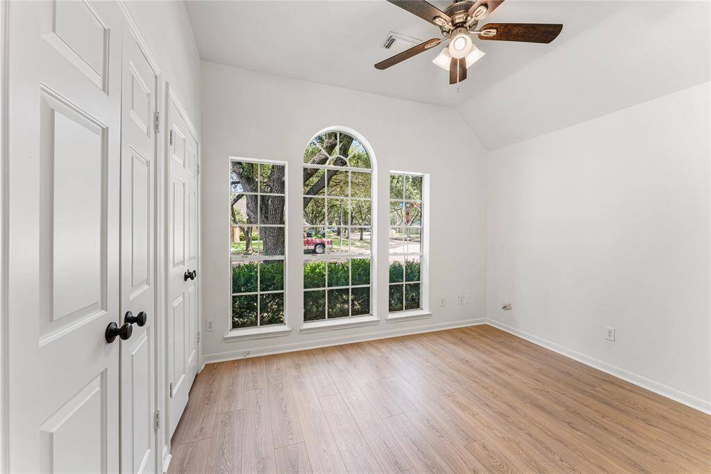 Front facing bedroom with closet space.