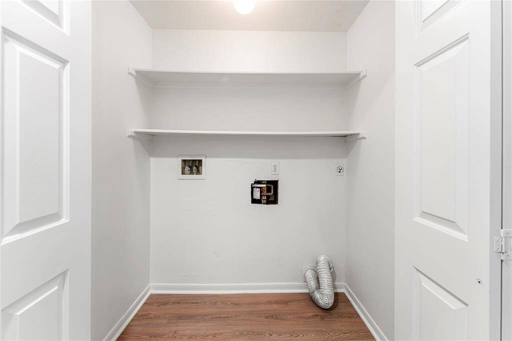 Utility room across from secondary bedrooms.