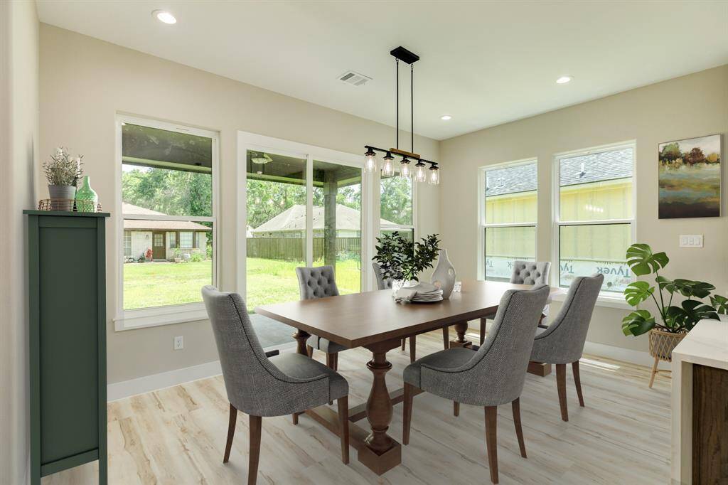 Dining area looking out to backayrd