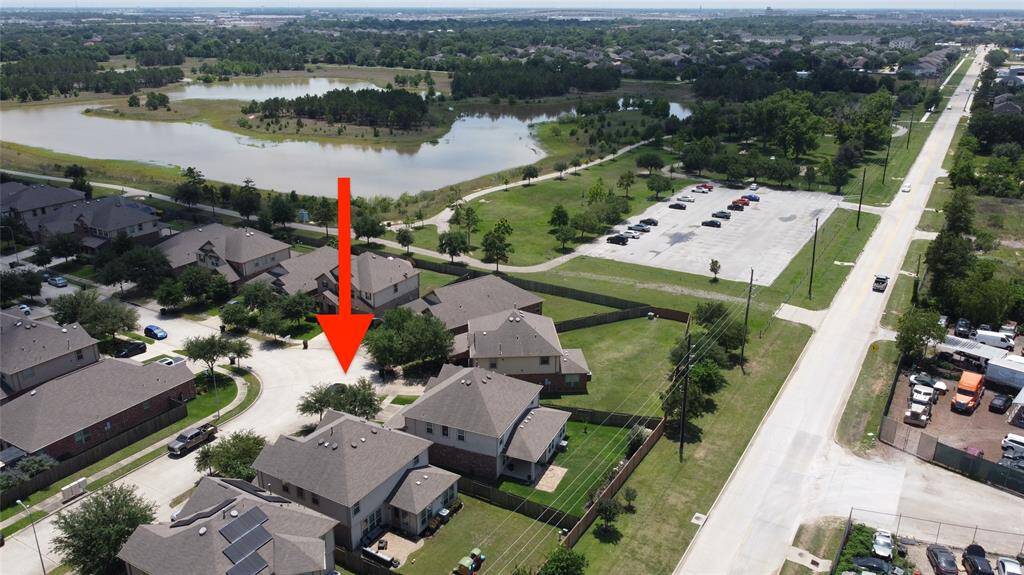 Aerial Photo showcasing the property with no back neighbors and conveniently located next to the park.