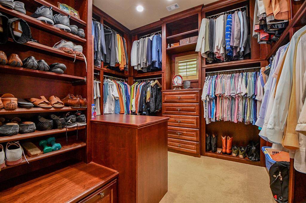 One of the 2 closets with built ins.  So much thought is put into every detail.