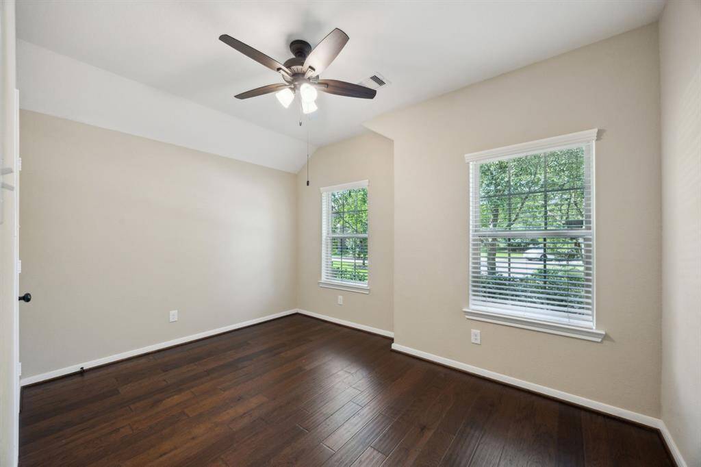 The primary bath features a jetted tub, double sinks, separate shower and his and her closets