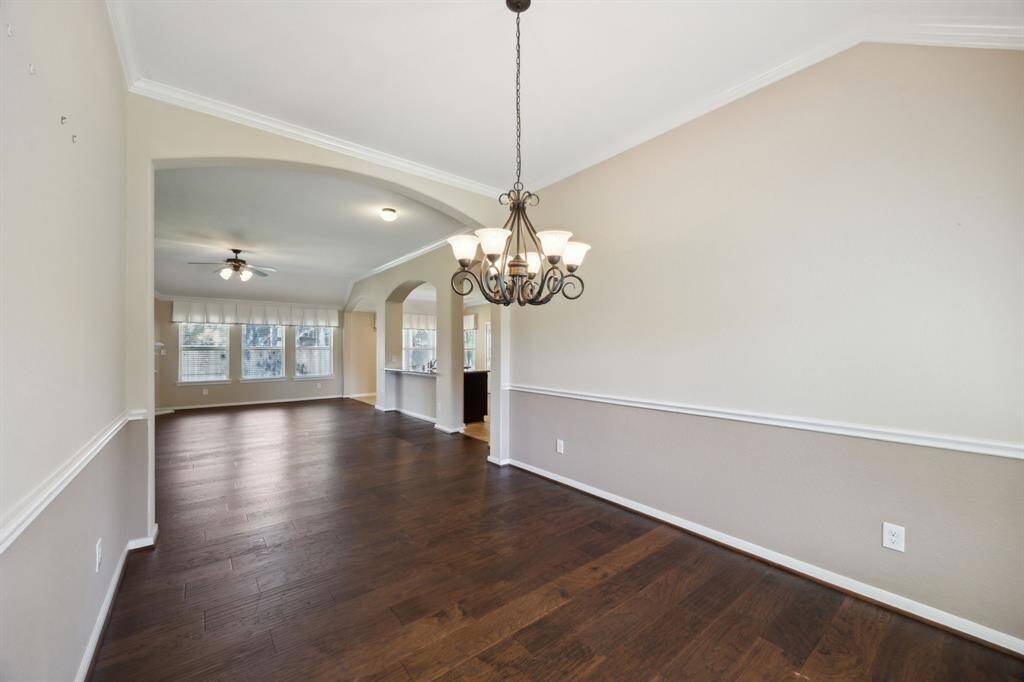 Formal dining room could easily be converted to a home office