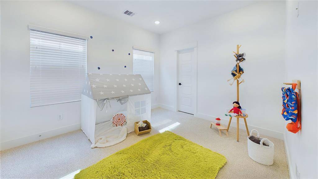 Spacious secondary bedrooms on the second floor with access to the Jack and Jill bathroom.