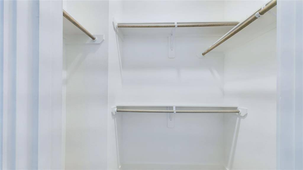 This home has large closets in the secondary bedrooms.