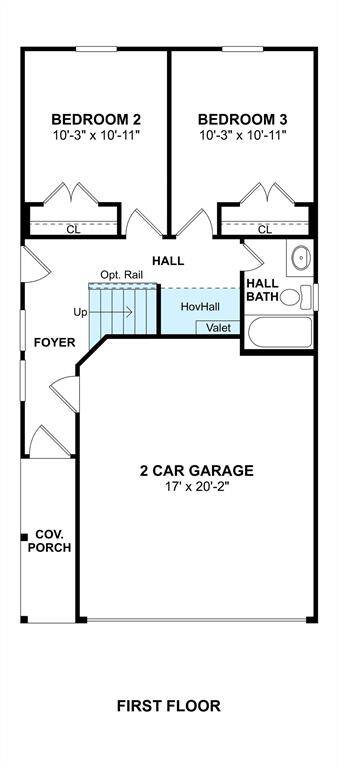 The Carter floor plan by K. Hovnanian Homes. 1st Floor shown. *Prices, plans, dimensions, features, specifications, materials, and availability of homes or communities are subject to change without notice or obligation.