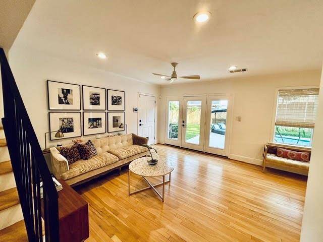 This wet bar, tucked in beside the stairs, can be a coffee bar or wine bar.