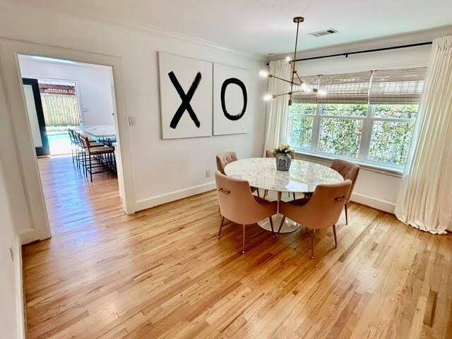 Kitchen has been completely remodeled with quartz countertops, Kitchen Aid dishwasher and range, Viking built-in under counter microwave, new red oak hardwood floors, and custom cabinets with abundant storage.