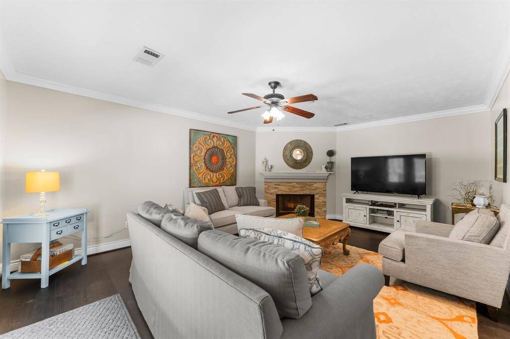 Spacious family room with easy access to the back yard.