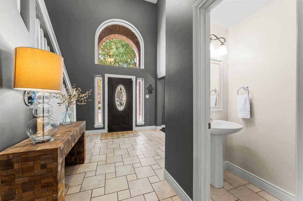 Half bath is easy access for all your guests.