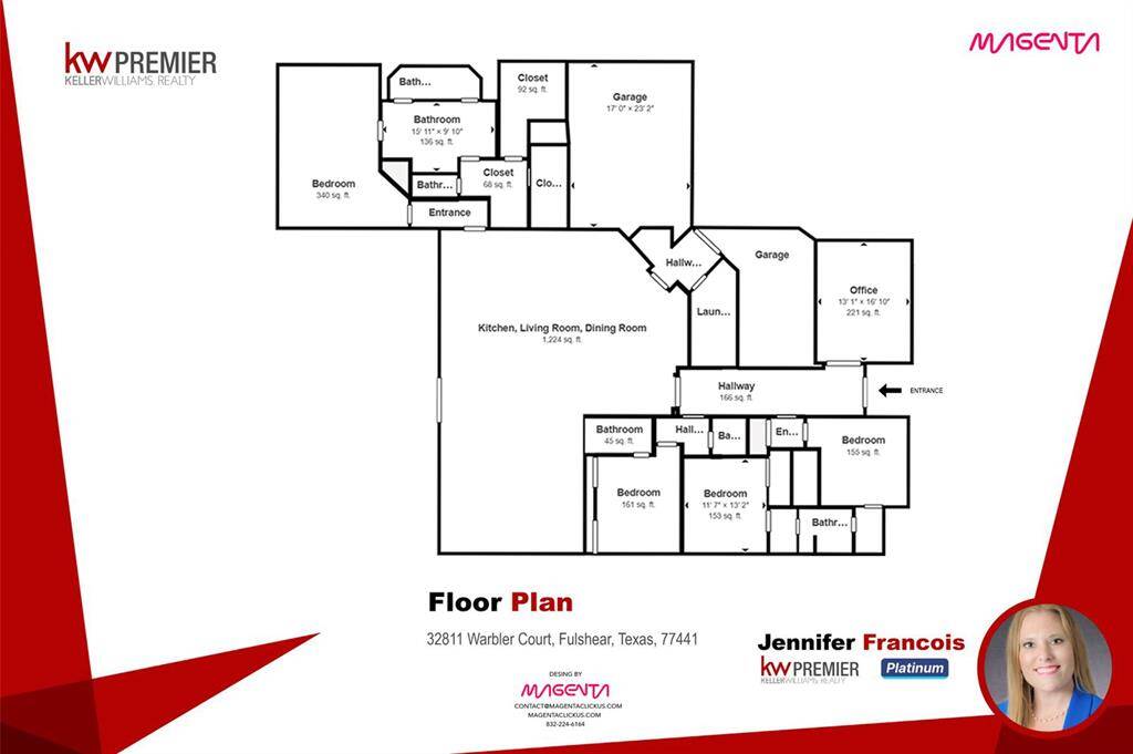 As a courtesy, here is a floor plan; buyer is encouraged to verify.