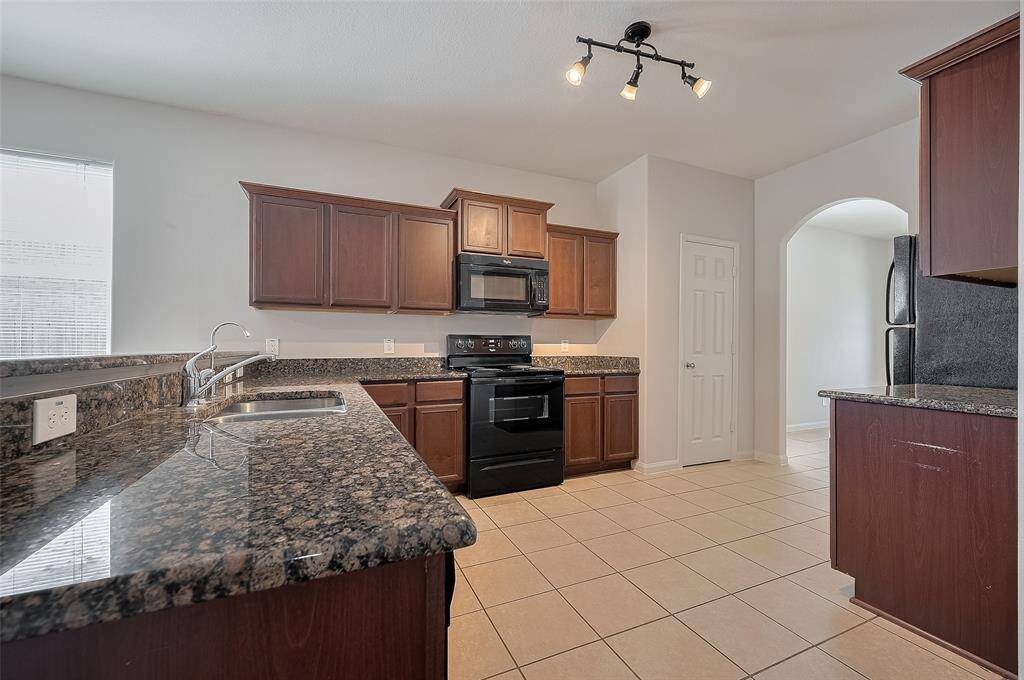 Bright light in the kitchen.