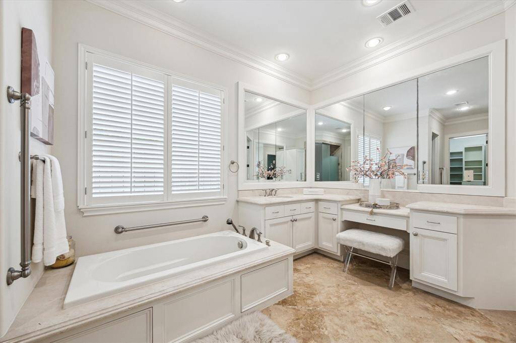 Unwind in the jetted tub- your perfect retreat to relax and rejuvenate.