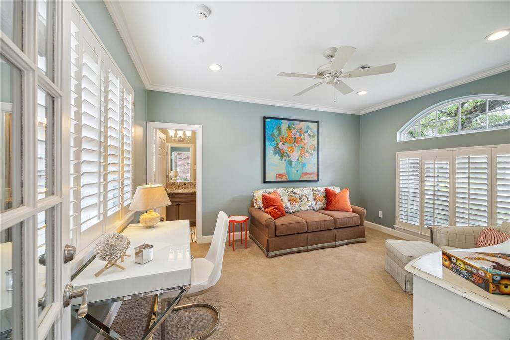 The casita off the entryway is a great, flexible space for guests or for a home studio/office.