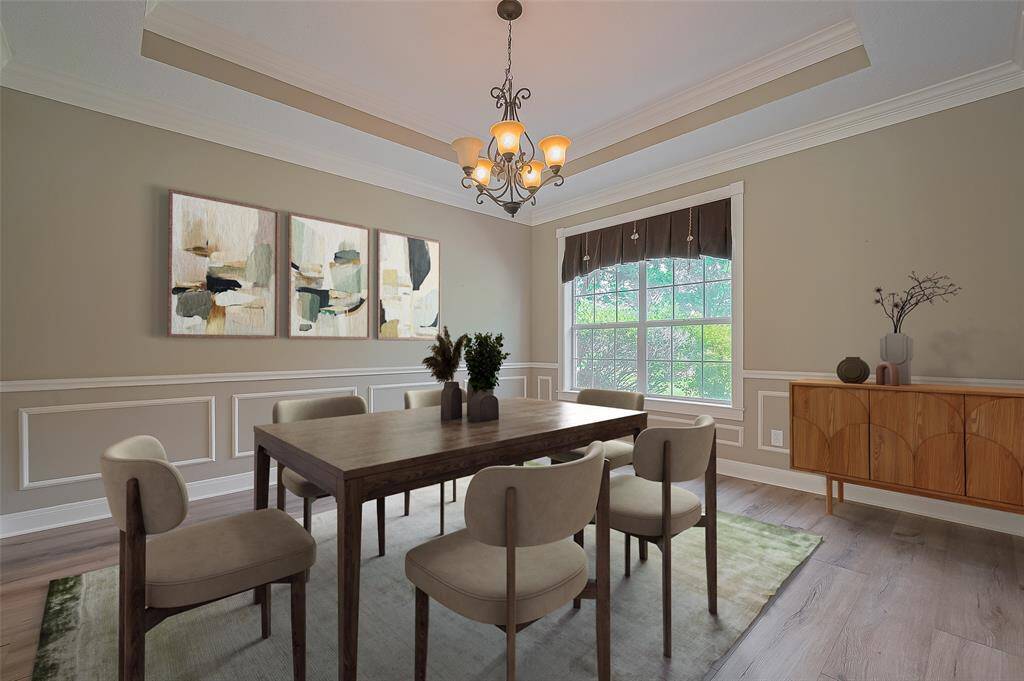 Virtually staged formal dining area.  Perfect for hosting family celebrations or just casual dining with friends.