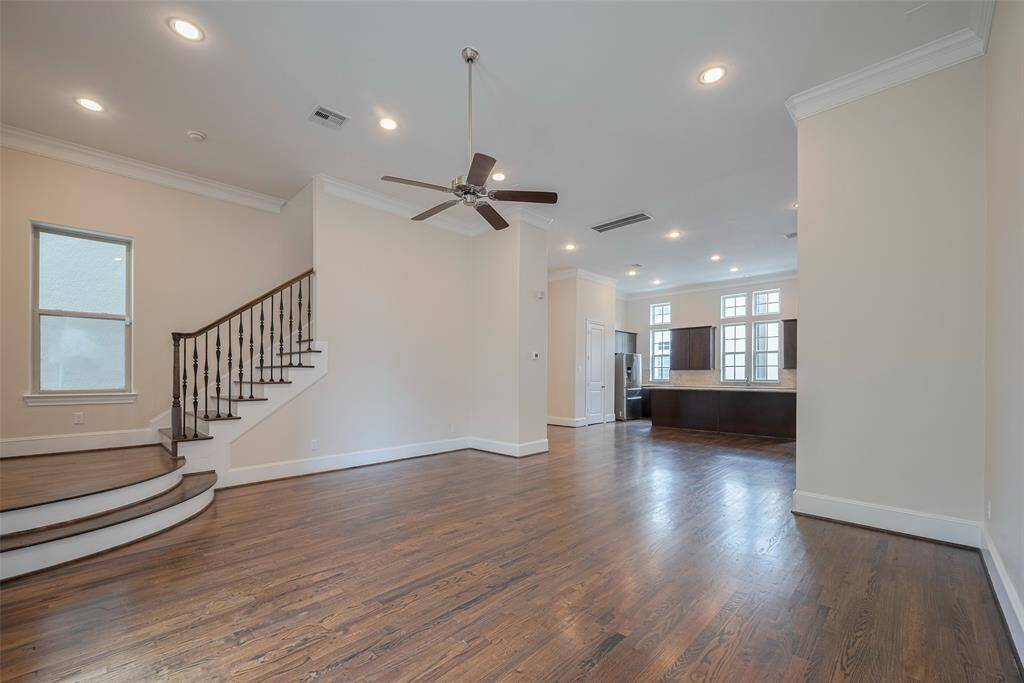 All flows with the living and dining rooms too!