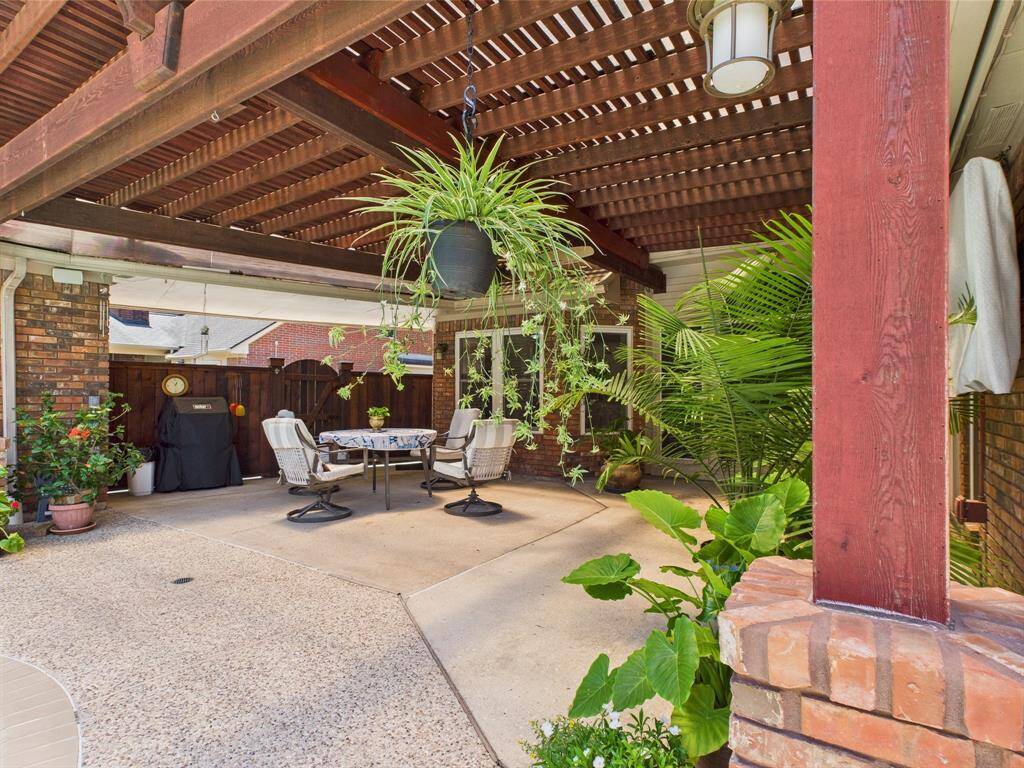 another view of backyard patio