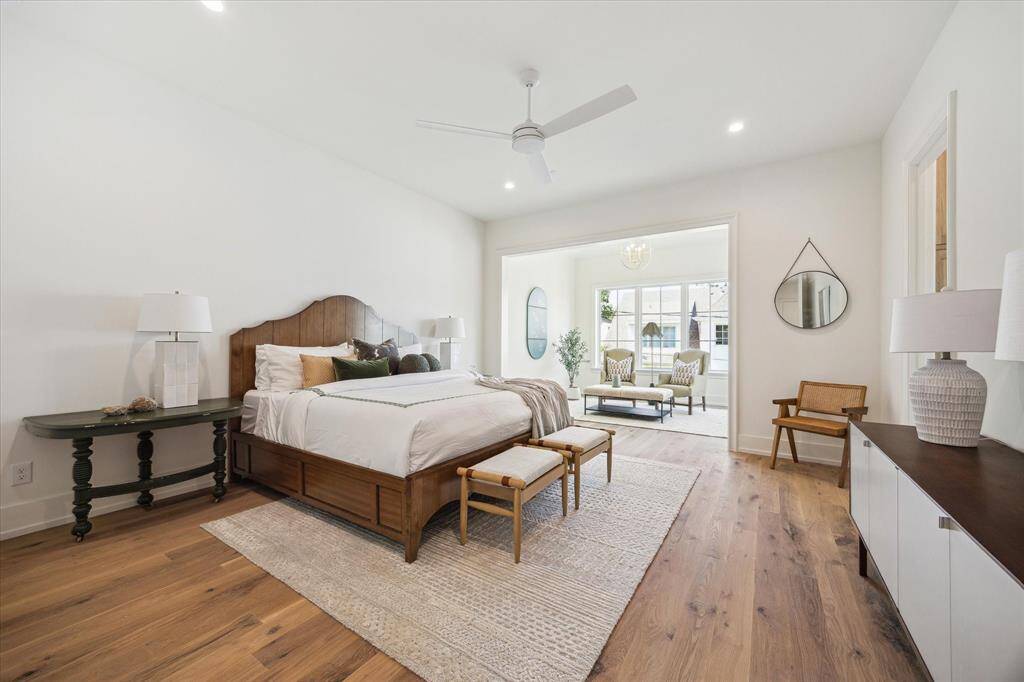 Full bath located downstairs off of the kitchen also has access to the outdoor patio.