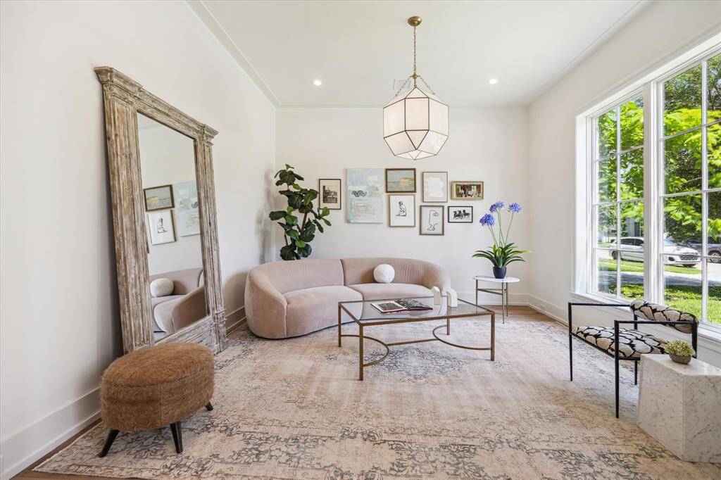 Formal living located at the front of the home could also be used as a study.