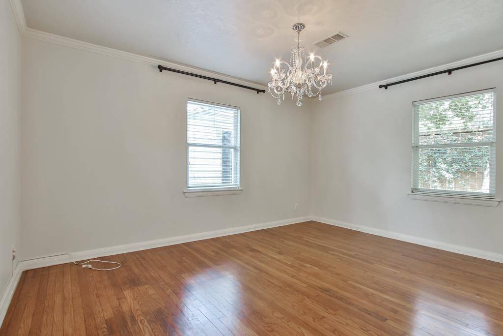 Third bedroom is located at the back of the home. This view is from the door way