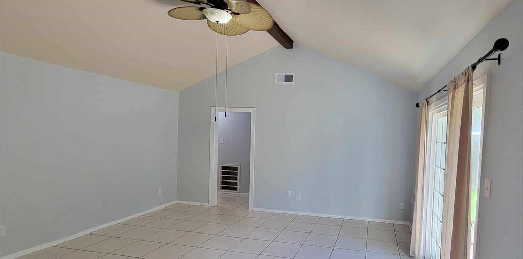 Empty living room space has been recently painted
