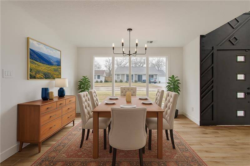 Virtually Staged dining room