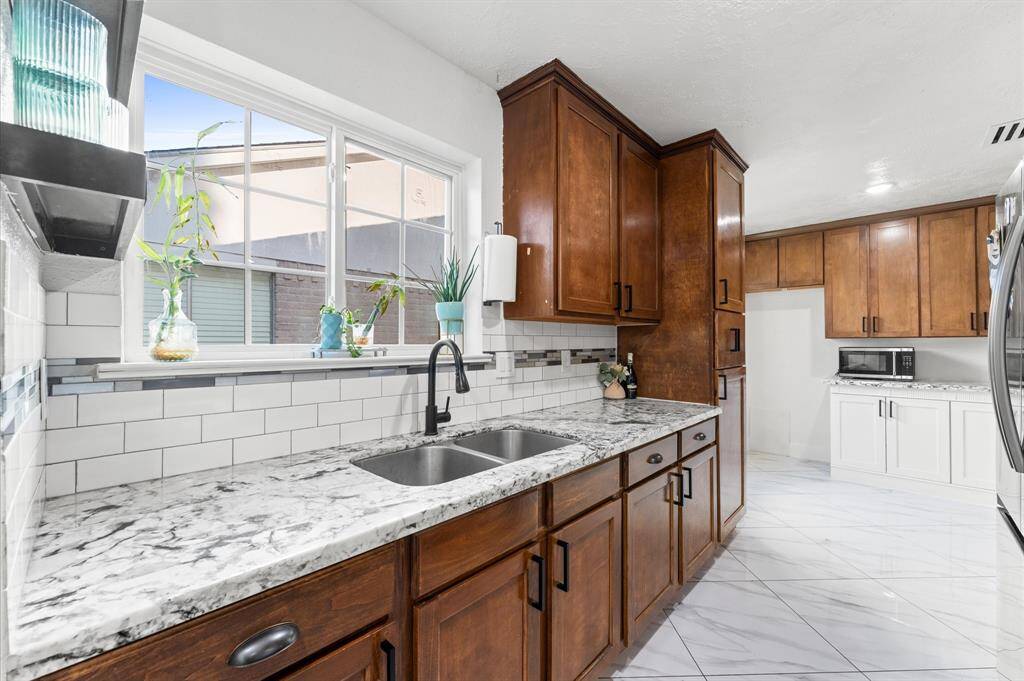 Kitchen with tons of cabinet space.