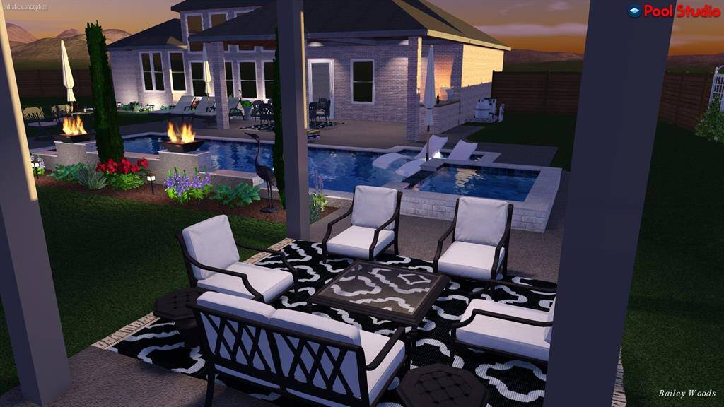 Home Has no Pool. its Virtual staging