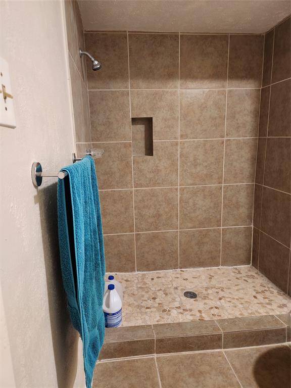 Tiled Walk in Shower.