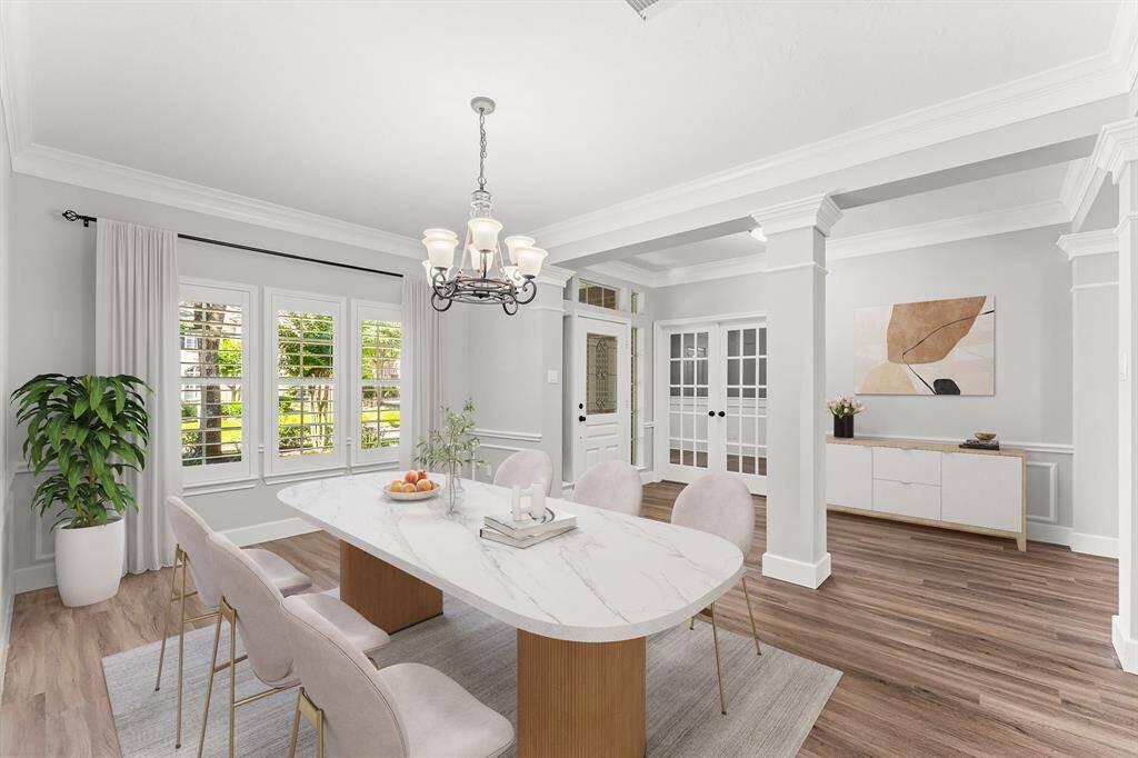 Virtually staged Formal Dining