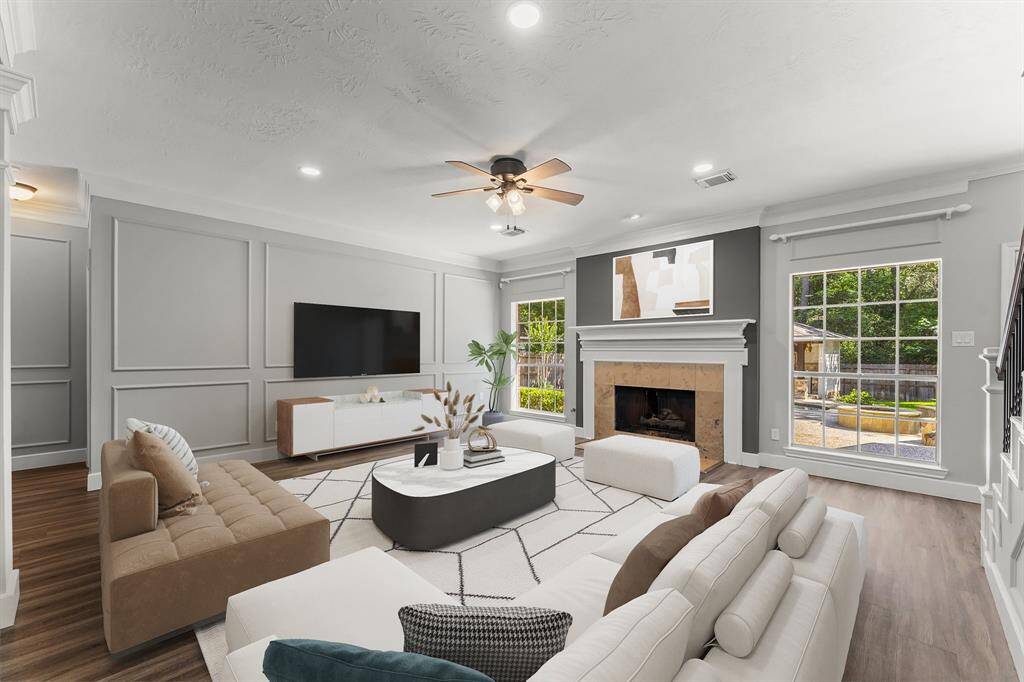 Virtually Staged Family Room