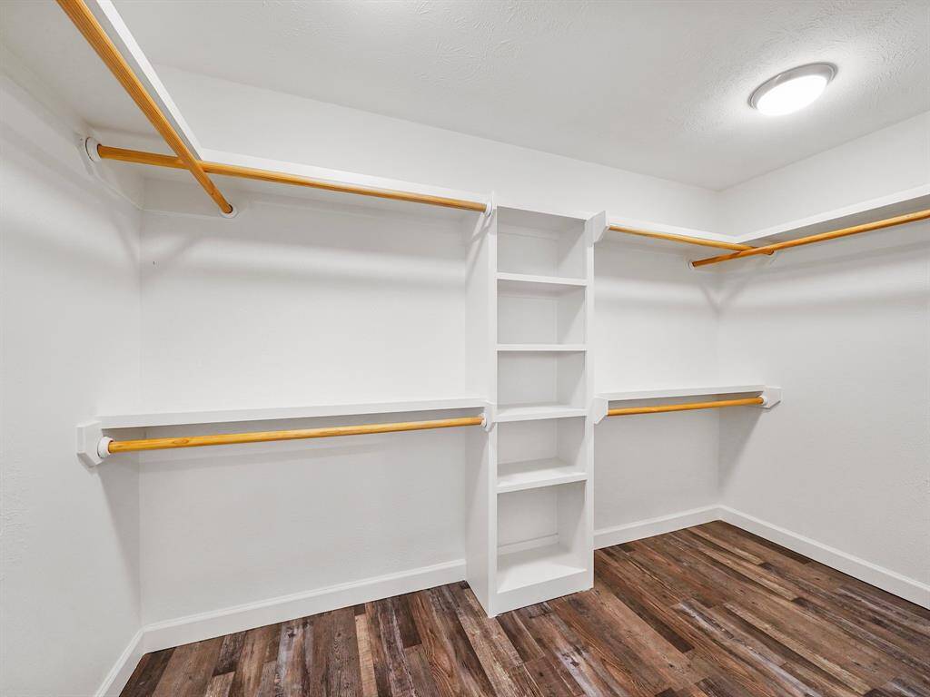 Plenty of storage in this primary closet.