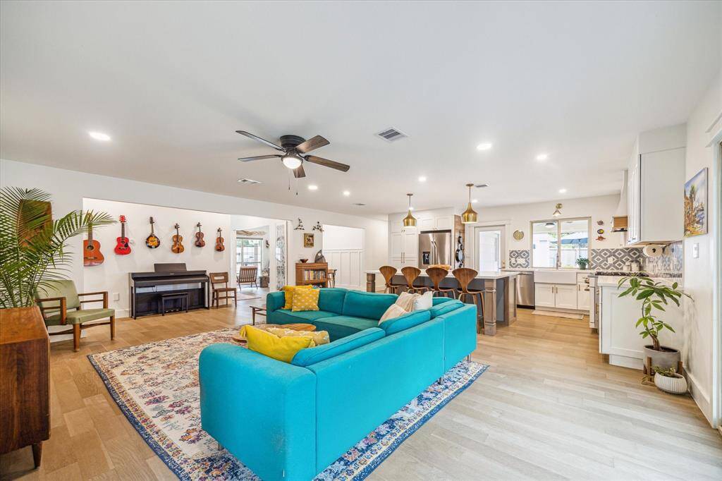 Bright living and kitchen area designed for comfort and flow.
