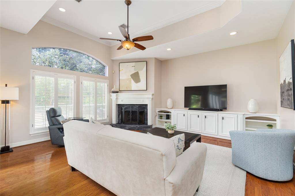 On cooler evenings, light a fire in the Family Room's gas fireplace.