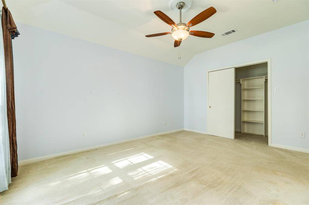 2nd bedroom at the front of the home w, large closet.