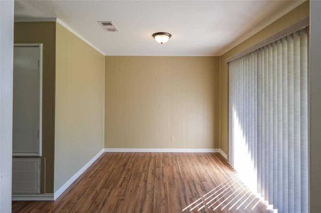 Dining room with backyard access