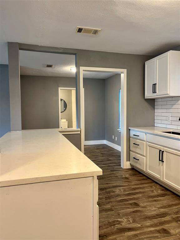 Beautiful white quartz in kitchen