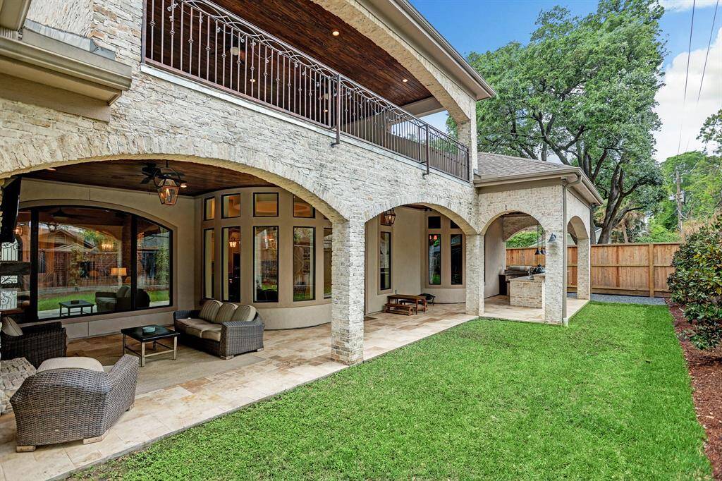 Backyard and patio.