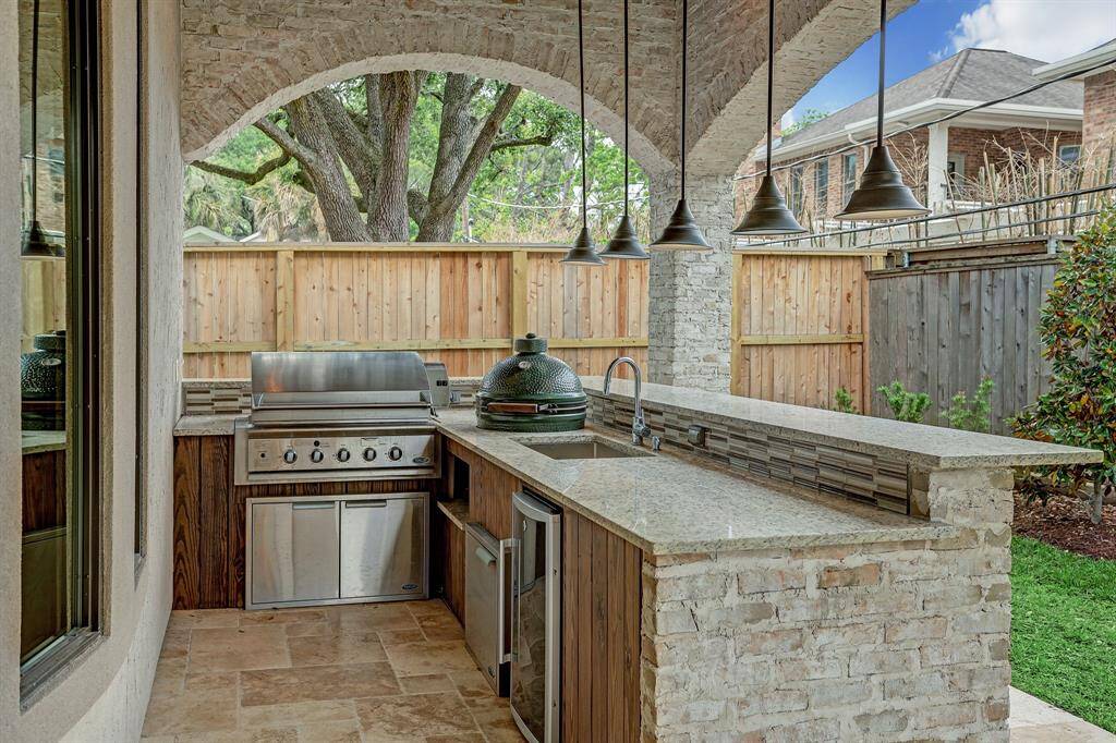 Outdoor kitchen.