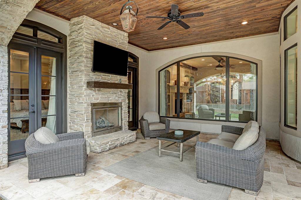 Complete with an outdoor fireplace!