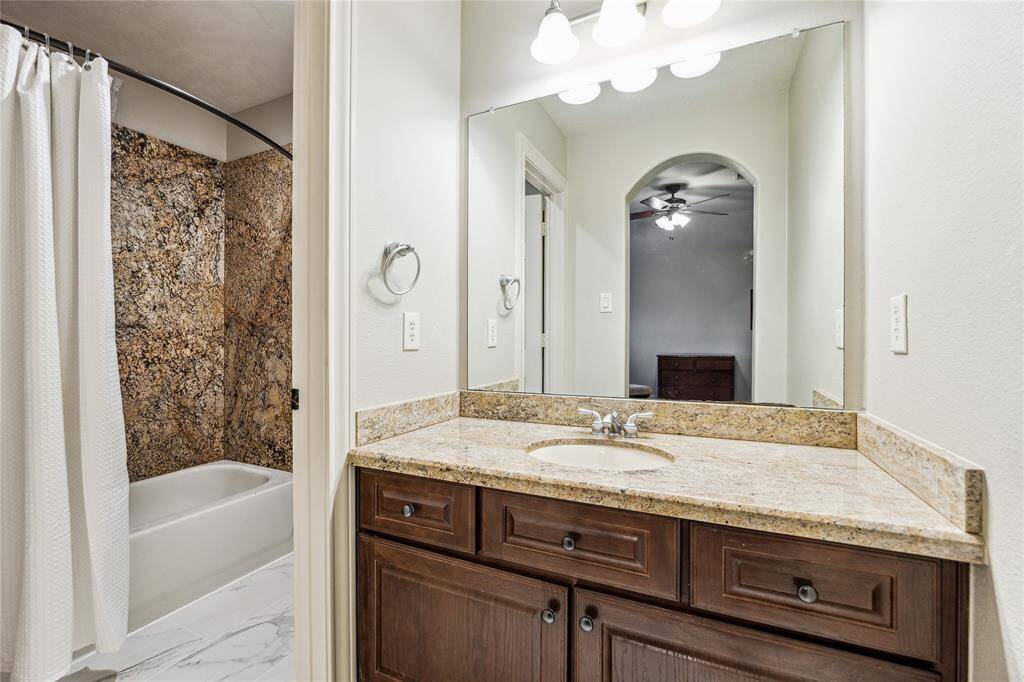 Well-appointed secondary bathroom.