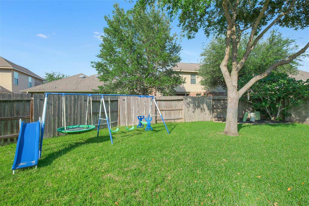 Extra green space in the backyard.