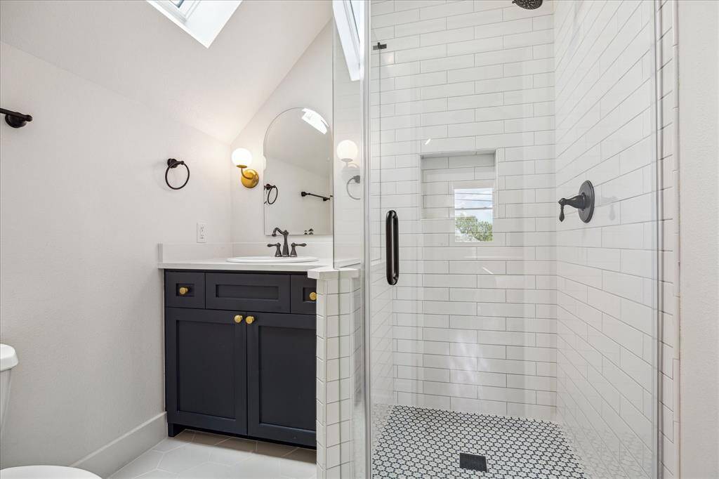 New bathroom off the 4th bedroom located on the 3rd floor.