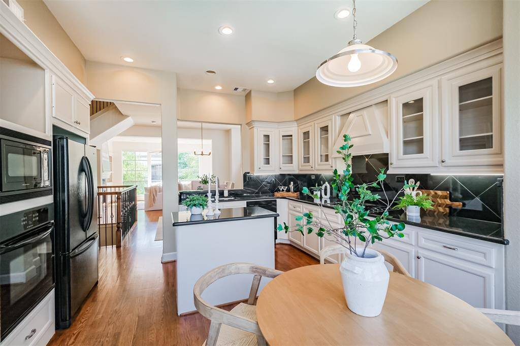 The kitchen nook is a delightful place to overlook the pool and start your day.