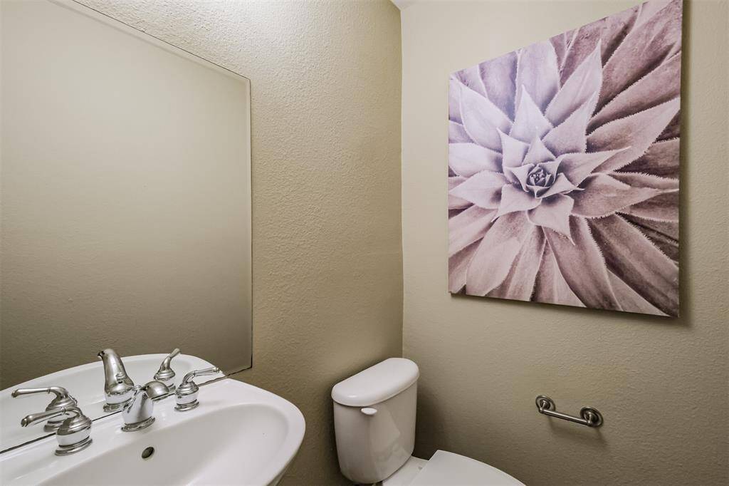 Convenient half bath on the 2nd floor.