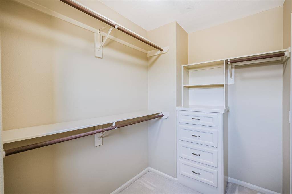 The second primary closet off the bathroom.