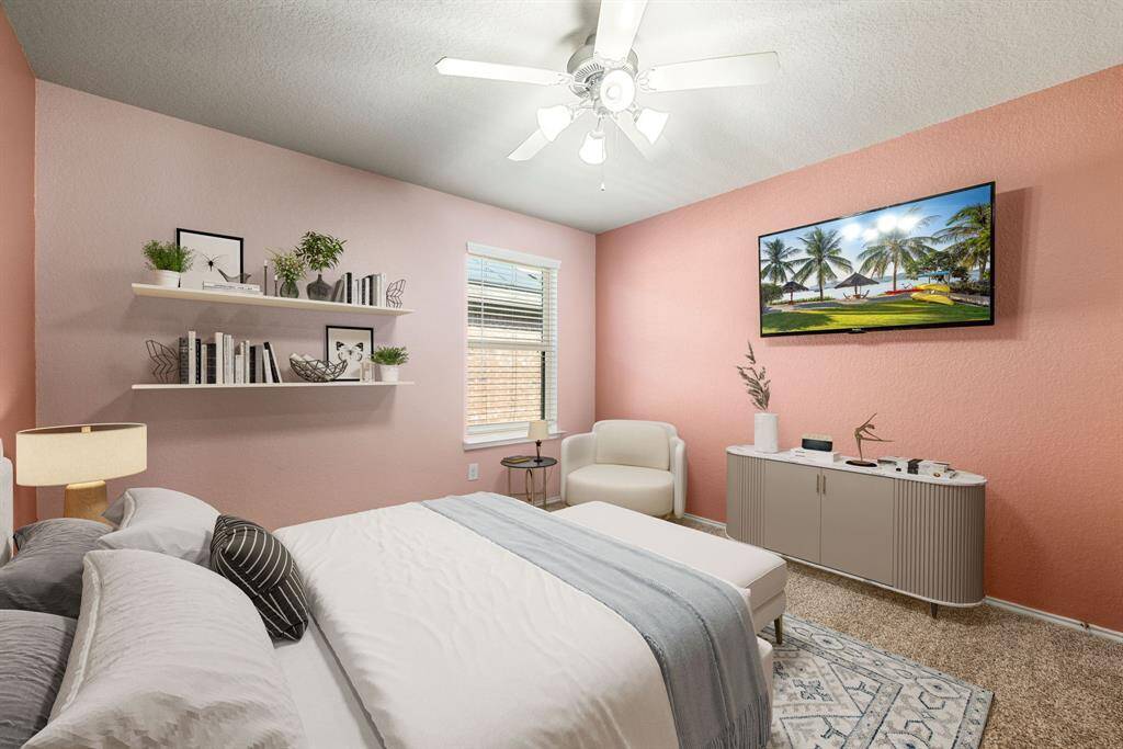 Come and see this spacious backyard with its beautiful covered patio and paved walkway down the side yard. There is plenty of room for the kids to play and adults to relax! Perfect for your outdoor living space, patio furniture, bbq pit, and so much more. The possibilities are endless! *virtual staging*