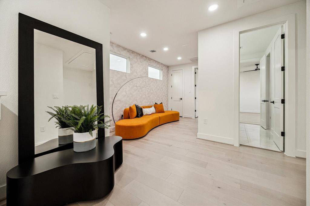 View of flex room at the top of the stairs.